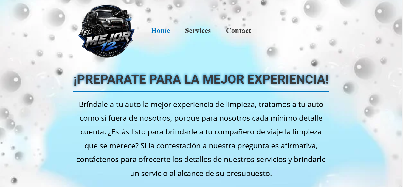 Página web de El Mejor 12 Detailing